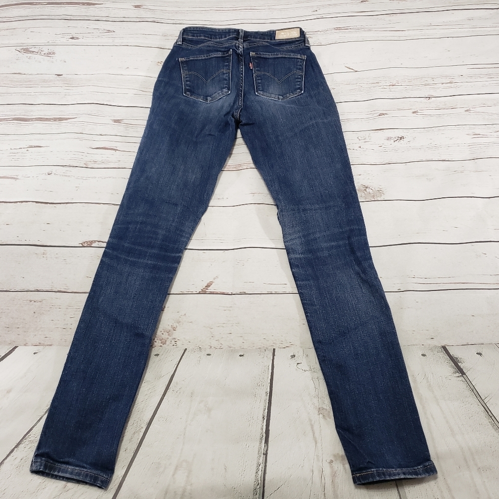Levis Jeans Size 26 High Rise Skinny Blue Denim - Picture 2 of 6